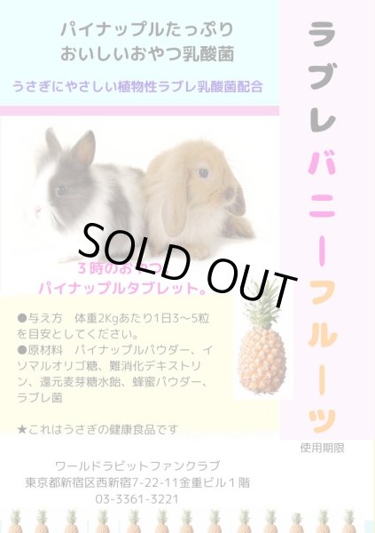 画像1: うさぎ パイナップルたっぷり ラブレバニーフルーツ4g お試しパック うさぎにやさしい植物性ラブレ乳酸菌 (1)