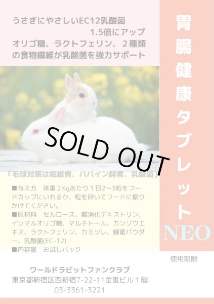 画像1: うさぎ 胃腸健康タブレットNEO 6g お試しパック うさぎにやさしいEC12乳酸菌が1.5倍にパワーアップ (1)